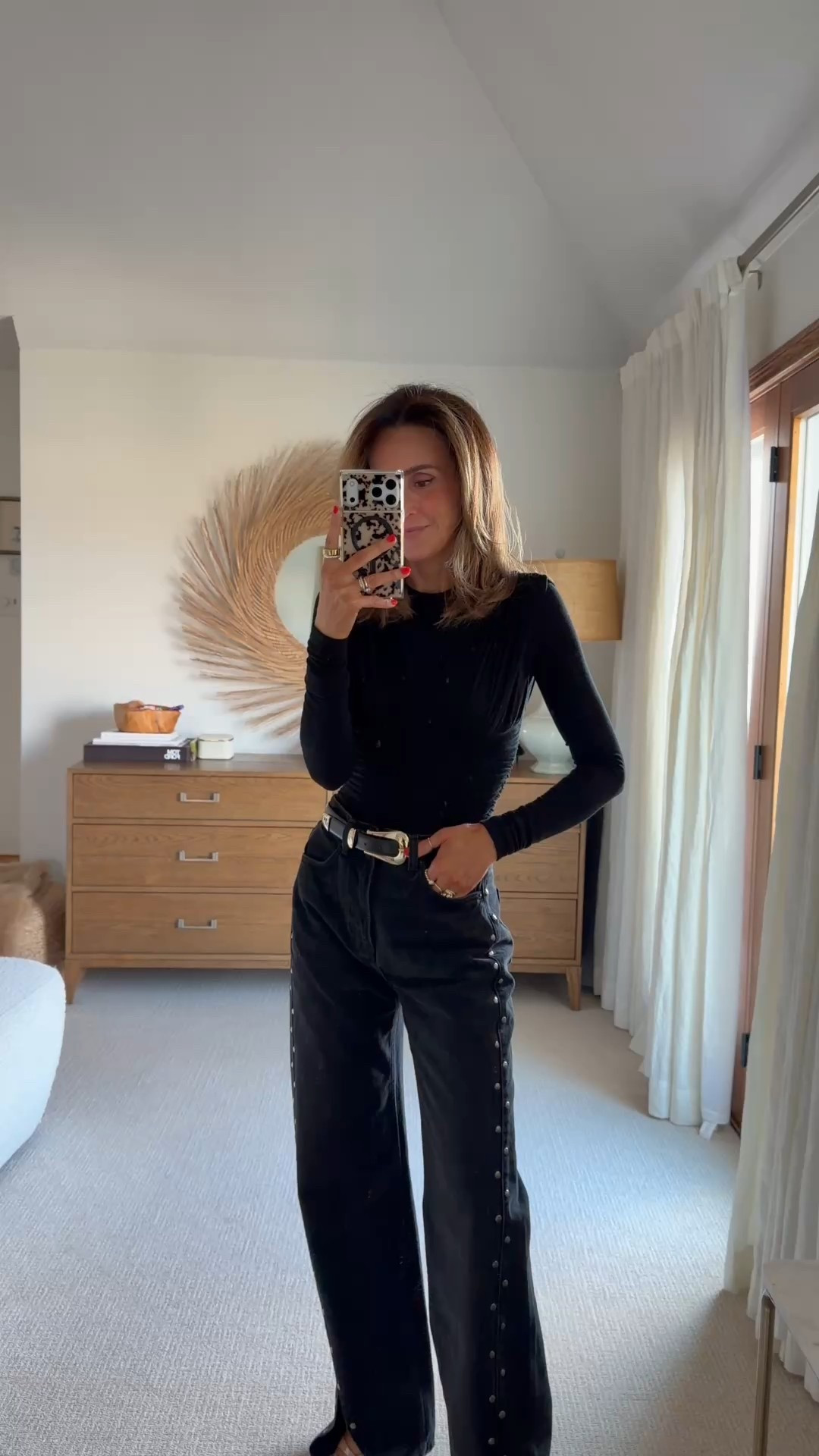 A chic and elevated all black look 🖤 Loving how comfortable this @Anthropologie bodysuit is!

#LTKOver40 #LTKWorkwear #LTKootd