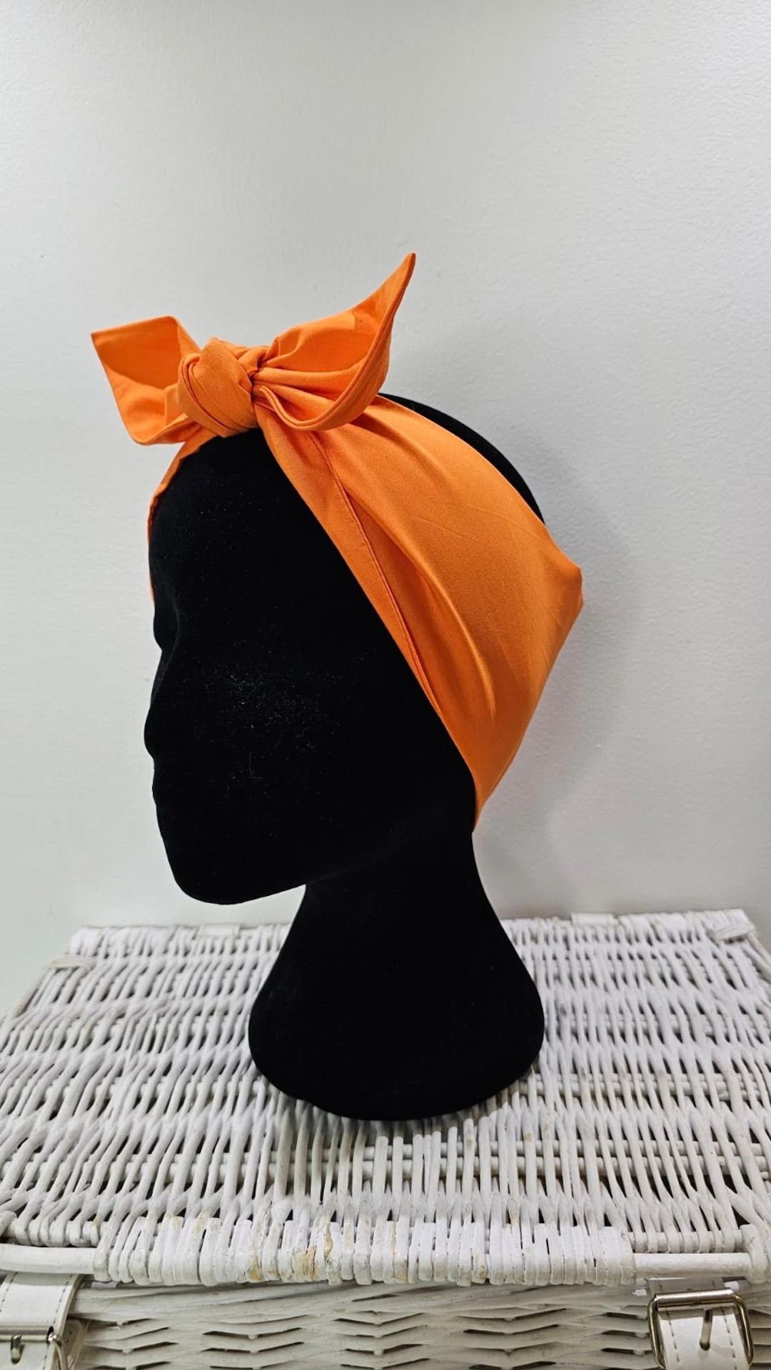 Orange Solid headscarf hair wrap | Etsy (US)