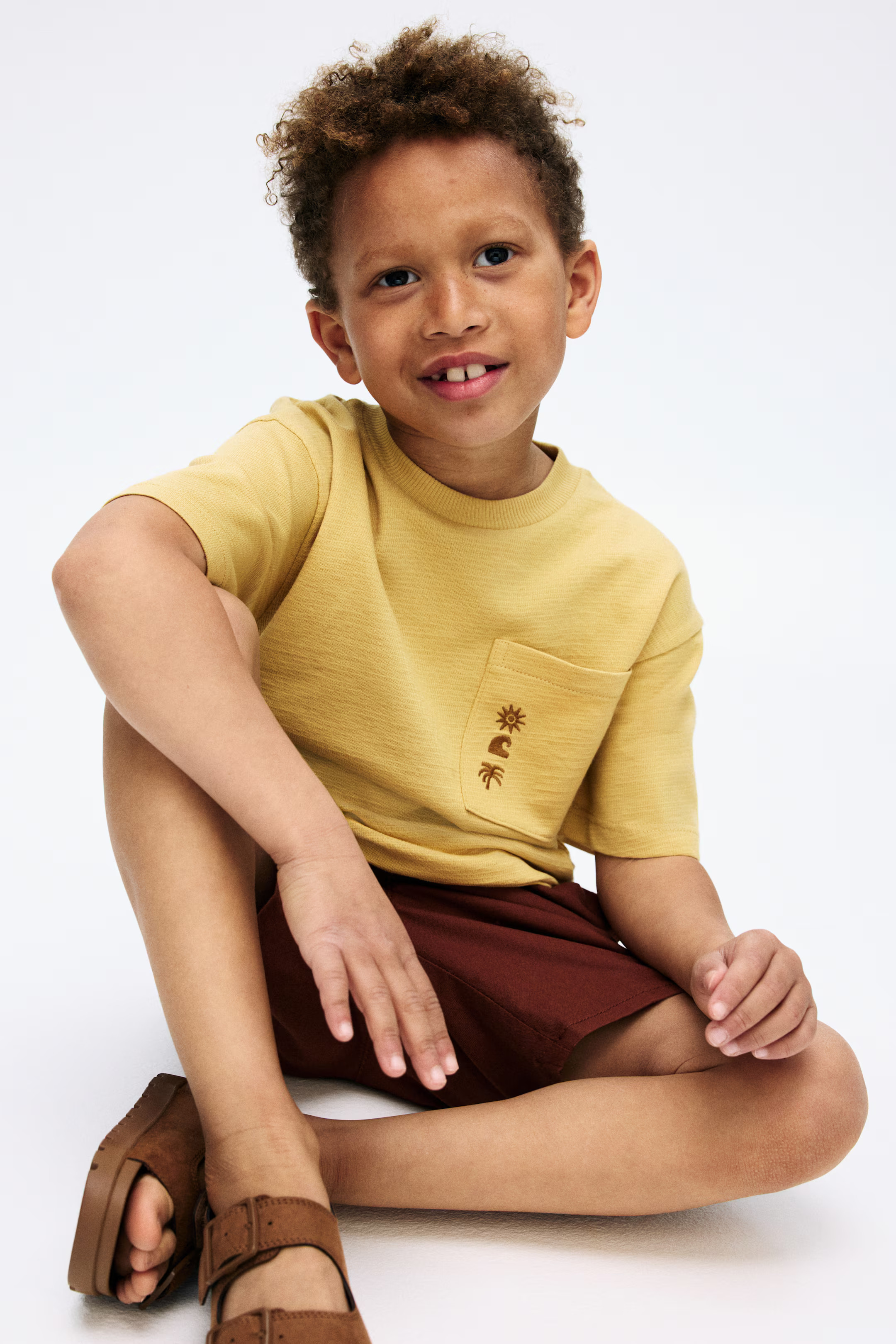 Embroidered-Detail Cotton T-Shirt | H&M (US + CA)