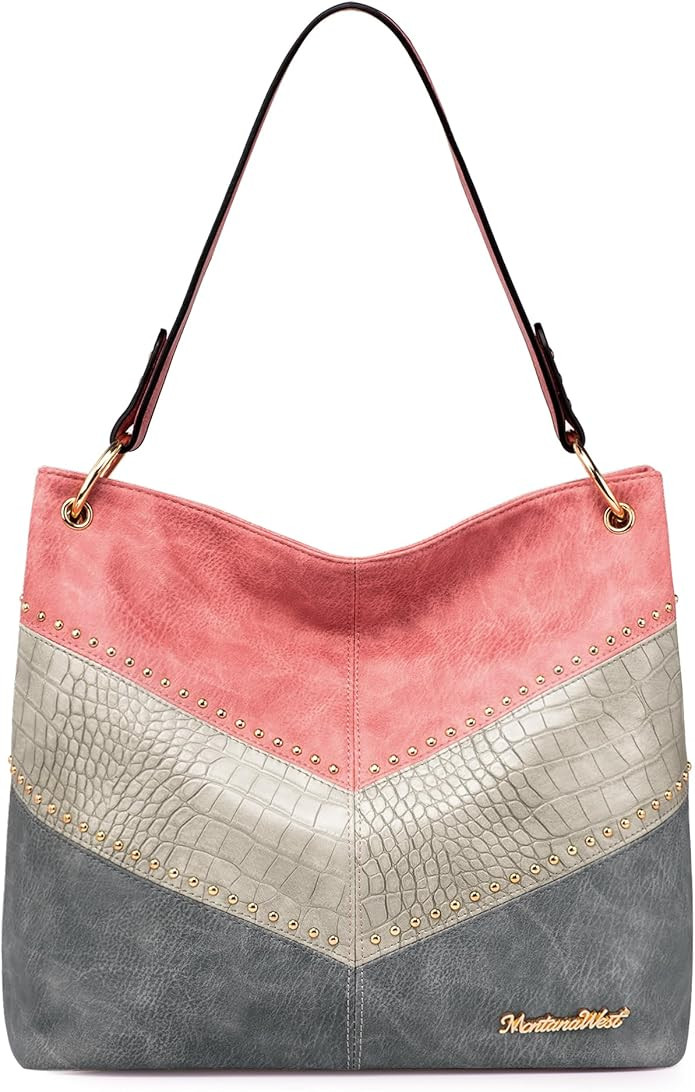 Montana West Hobo Bag for Ladies Shoulder Handbags with Back Pocket | Purses, with Zipper, Purses... | Amazon (US)