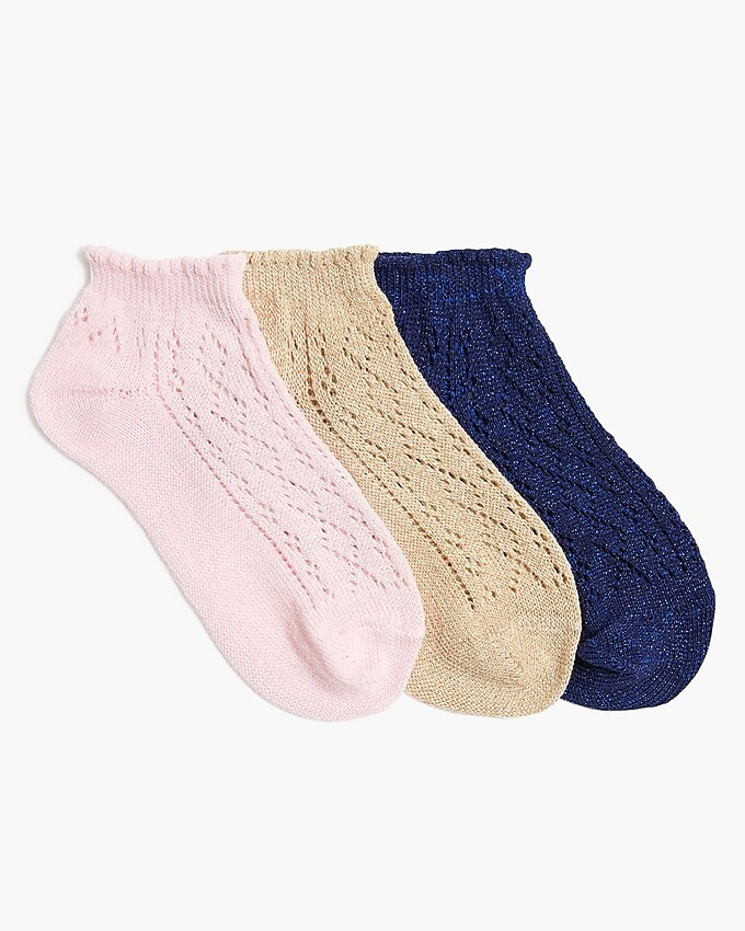 Girls' Lurex® ankle socks pack | J.Crew Factory