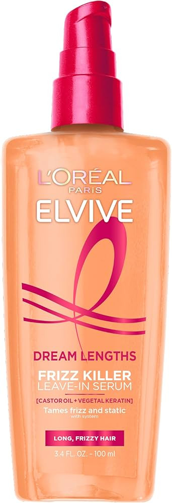 L'Oreal Paris Elvive Dream Lengths Frizz Killer Leave-In Serum, 3.4 Ounce | Amazon (US)