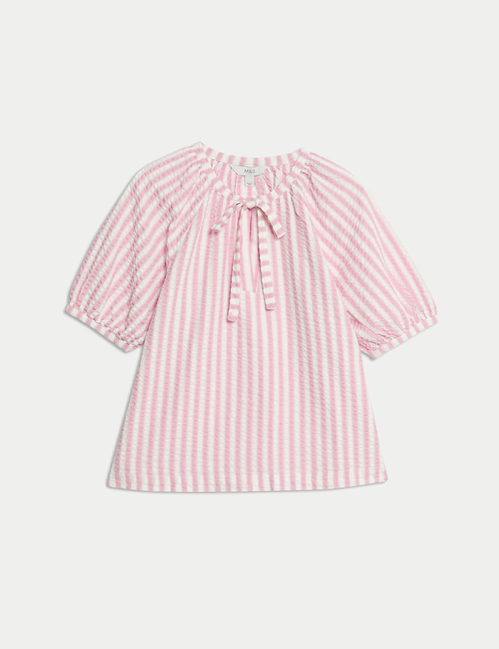 Pure Cotton Textured Striped Top | Marks & Spencer (UK)
