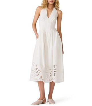 Steve Madden Margie Drop Waist Laser Cut Sleeveless Midi Dress | Dillard's | Dillard's