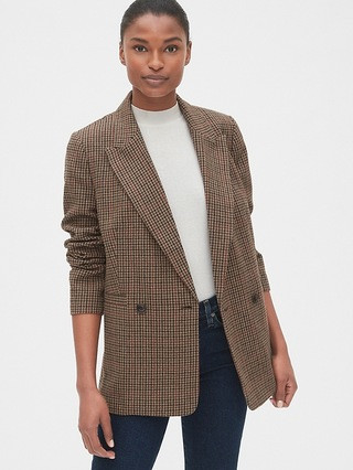 Classic Houndstooth Girlfriend Blazer | Gap (US)