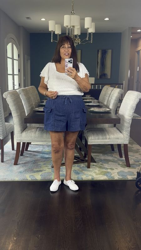 Such great fitting Jean shorts. So comfy!! Styled with white top. Love classic Keds!!

#shortoutfit
#jeanshorts

#LTKshoecrush #LTKfindsunder50