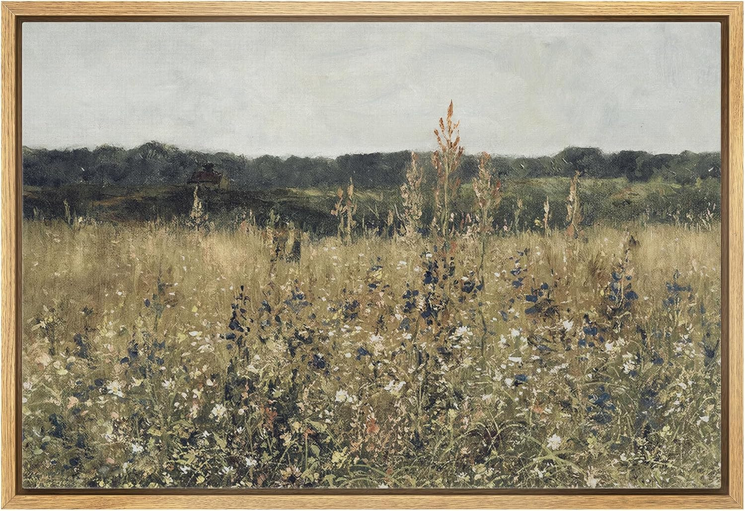 wall26 Framed Canvas Print Wall Art Rustic Wildflower Country Landscape Nature Wilderness Illustr... | Amazon (US)