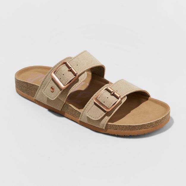 Women&#39;s Mad Love Keava Footbed Sandals - Taupe 6 | Target