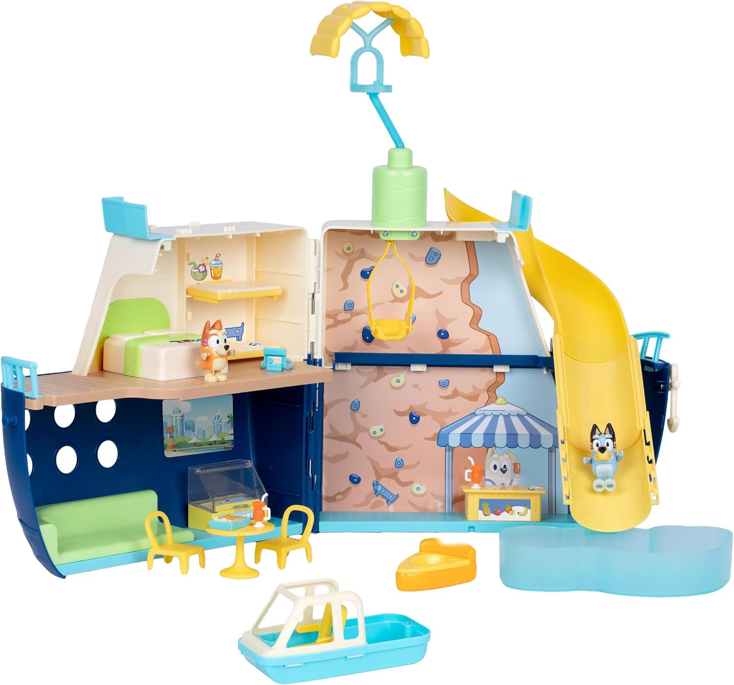 BLUEY Cruise Ship Playset with Slide, 15+ Accessories, 2 Figures | Amazon (US)