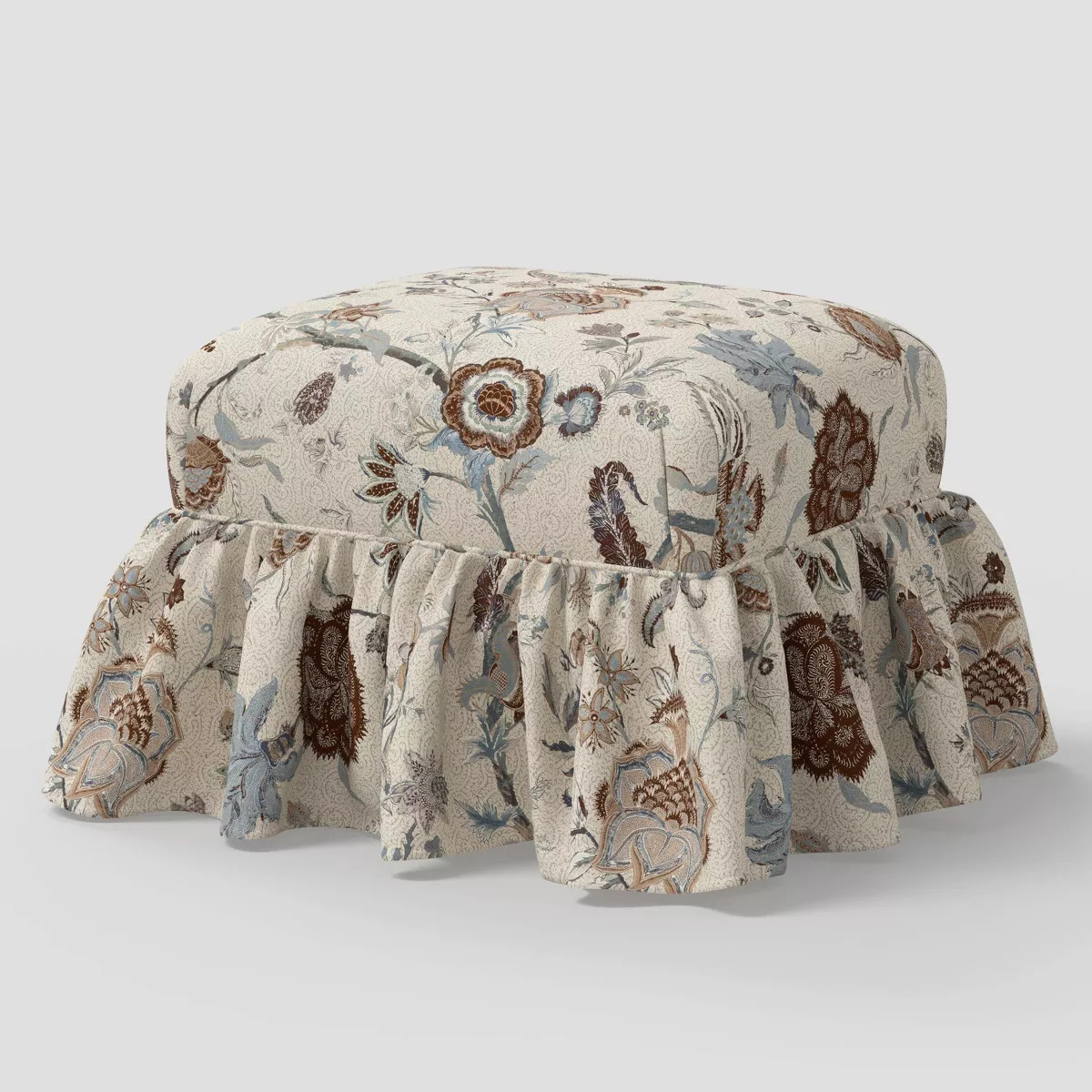 Ruffled Skirt Ottoman Multicolor - Threshold™ designed with Studio McGee | Target