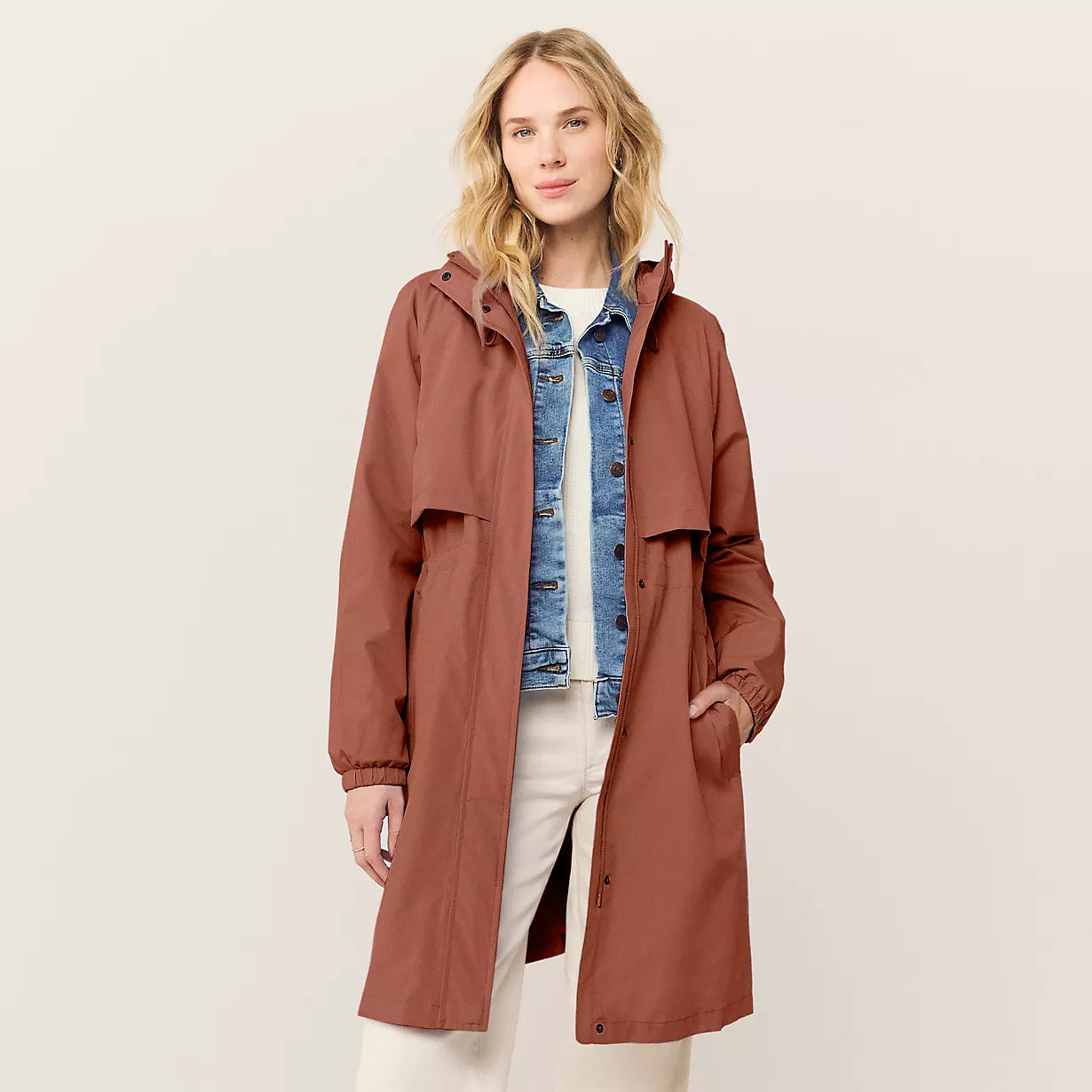 Women's Squall Packable Long Raincoat | Lands' End (US)