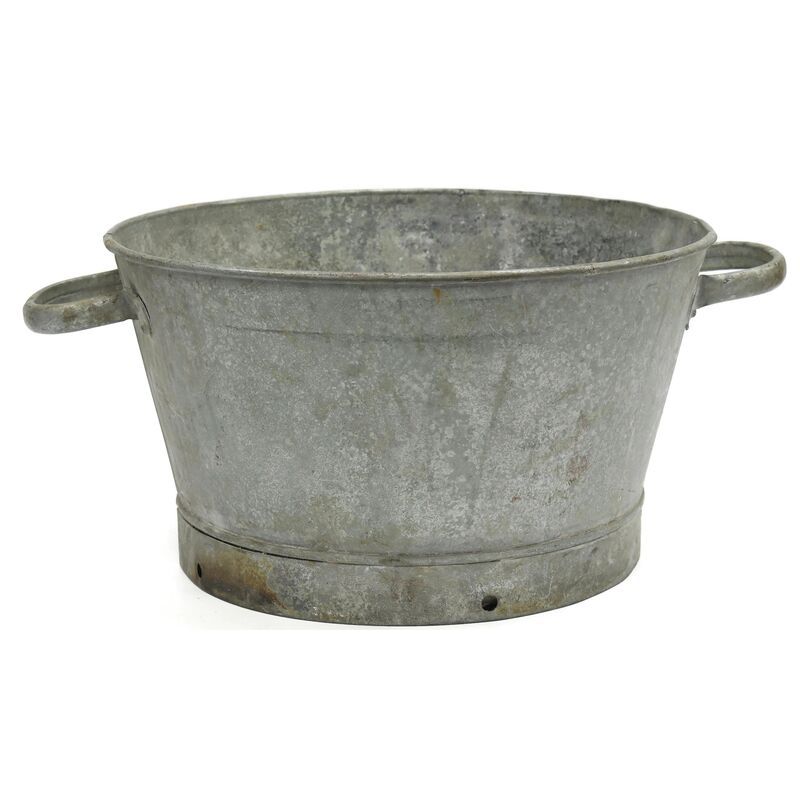 Antique Heavy Galvanized Tub | One Kings Lane