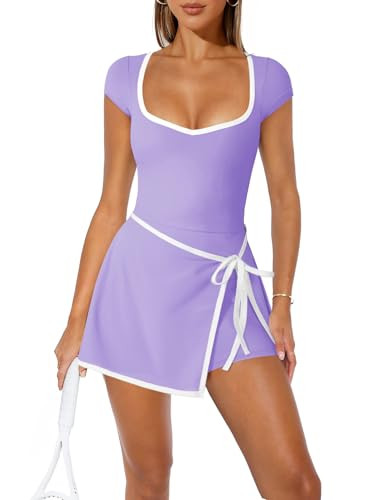 Athletic Tennis Dresses for Women Golf Outfits Workout Romper Dress | Amazon (US)