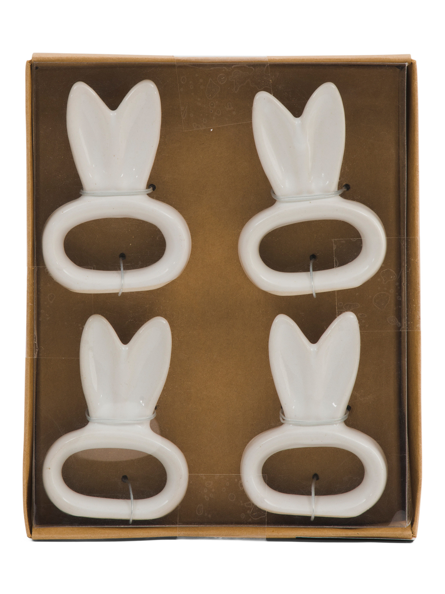 Set Of 4 Ceramic Bunny Ear Napkin Rings | Easter | Marshalls | Marshalls