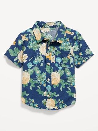 Matching Short-Sleeve Printed Poplin Shirt for Toddler Boys | Old Navy (US)