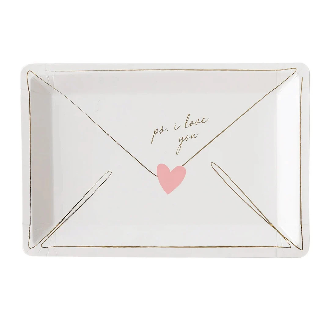 Valentine Love Notes Dessert Plates 8ct | Valentine's Day Decor | Galentine's Party | Be My Valen... | Etsy (US)