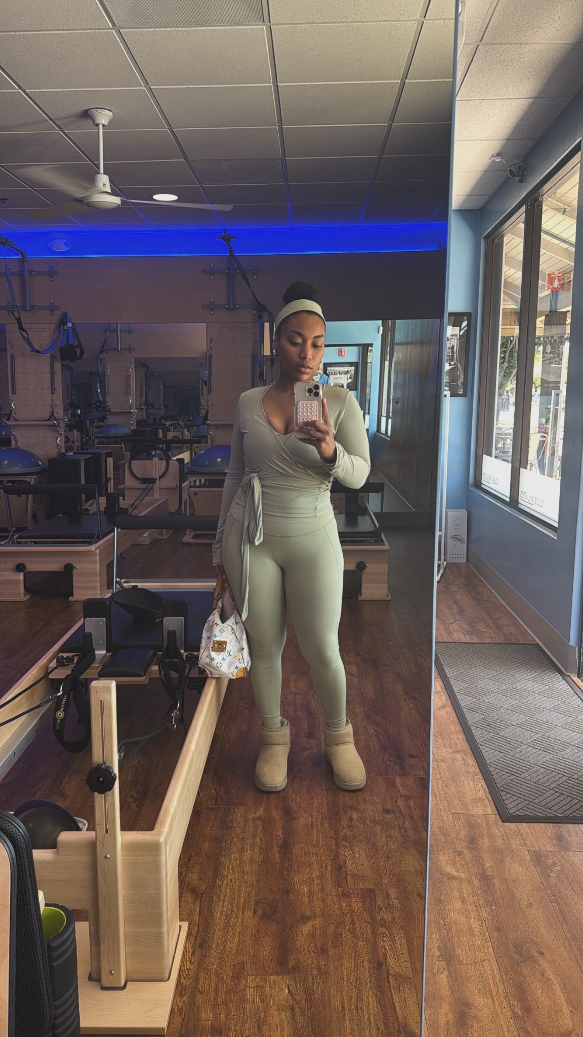 Pants M 
Top L 
Coverup L 
Bra L 

#LTKStyleTip #LTKU #LTKActive