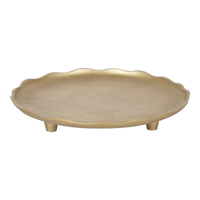 Kate and Laurel Alessia Tray, 16" Diameter, Gold | Target