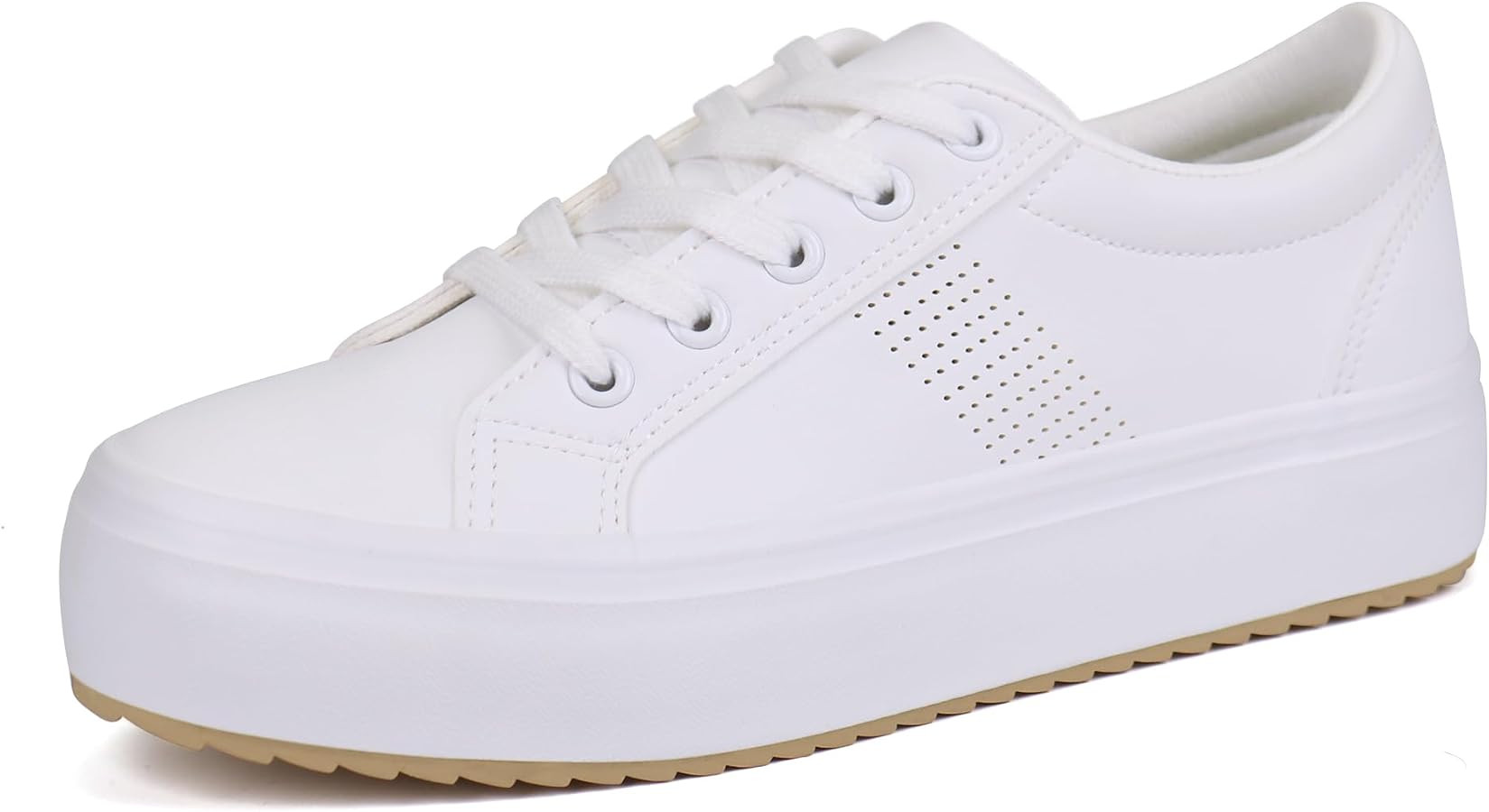 JABASIC Women Platform Sneakers Breathable Lace Up Fashion Shoes | Amazon (US)