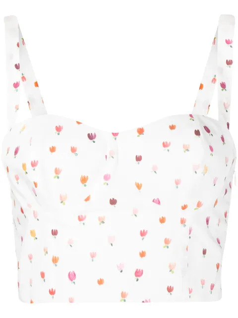 floral-print cropped top | Farfetch (AU)