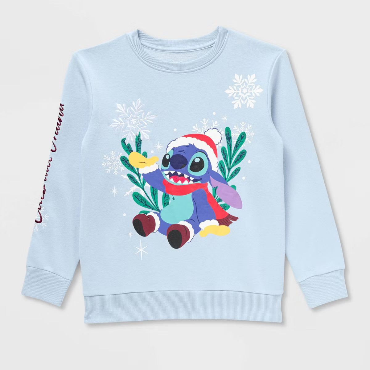 Kids' Lilo & Stitch Ohana Holiday Family Matching Fleece Sweatshirt - Blue | Target