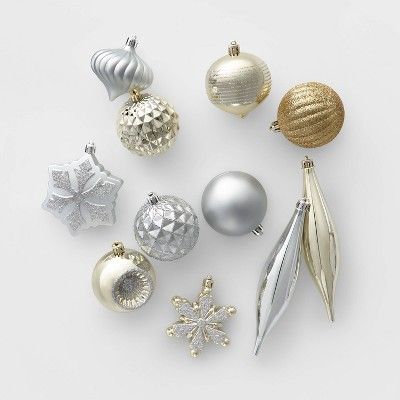 40ct Christmas Ornament Set Silver and Gold - Wondershop™ | Target