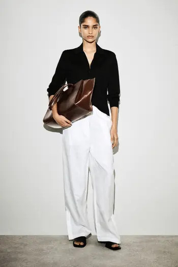 Elasticated Linen Barrel-Leg Pants | Nordstrom