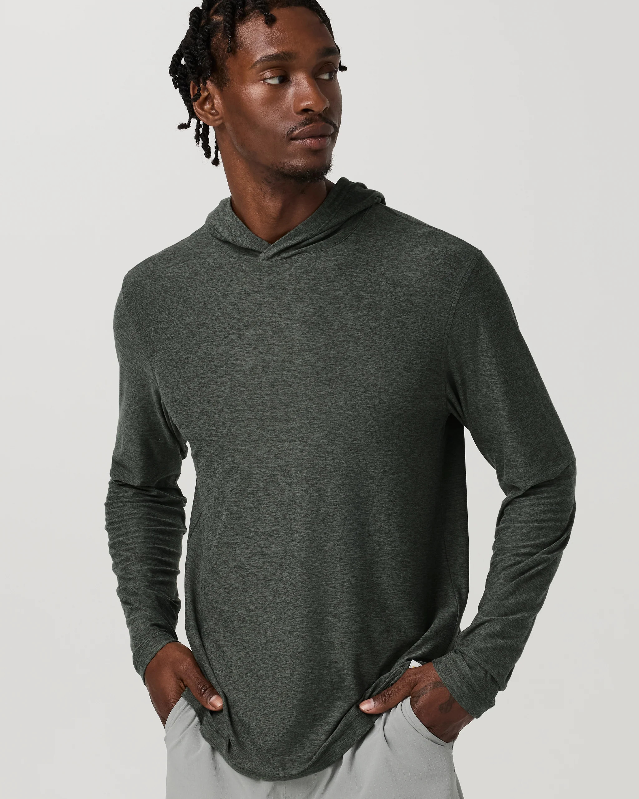 Strato Tech Hoodie – Men's River Rock Heather Hoodie – Tops – Vuori | Vuori Clothing (US & Canada)