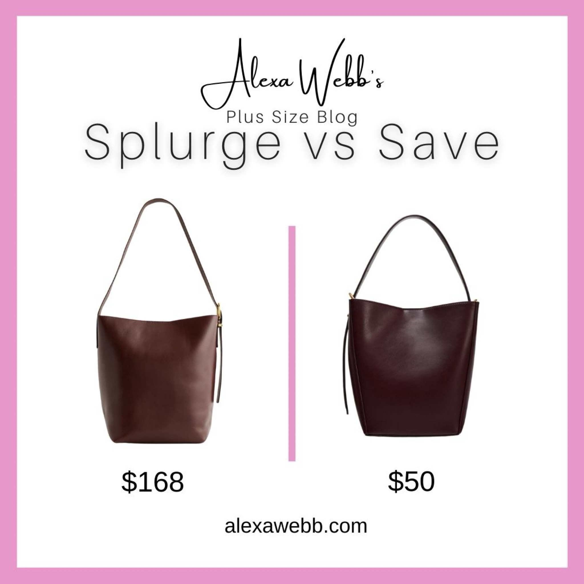 Splurge vs Save by Alexa Webb #plussize

#LTKPlusSize #LTKStyleTip #LTKItBag