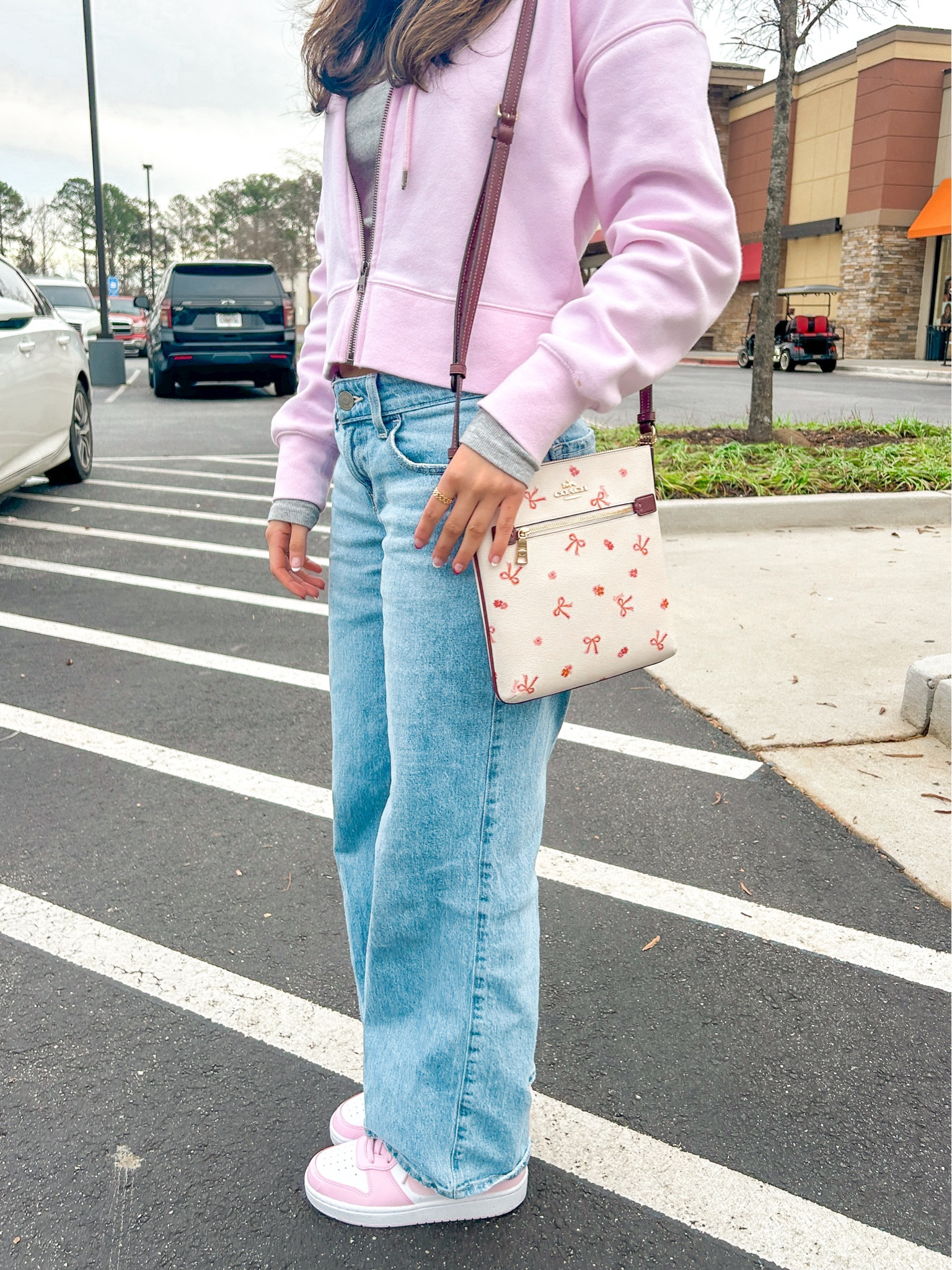 Long sleeve: S
Jacket: S
Jeans: 00 SHORT
Shoes: 5Y 

#LTKover40 #LTKMostLoved #LTKfindsunder100