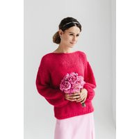 Pink Mohair Sweater Wedding Pullover Knitted Cover Up Jumper Women Bridal | Etsy (US)