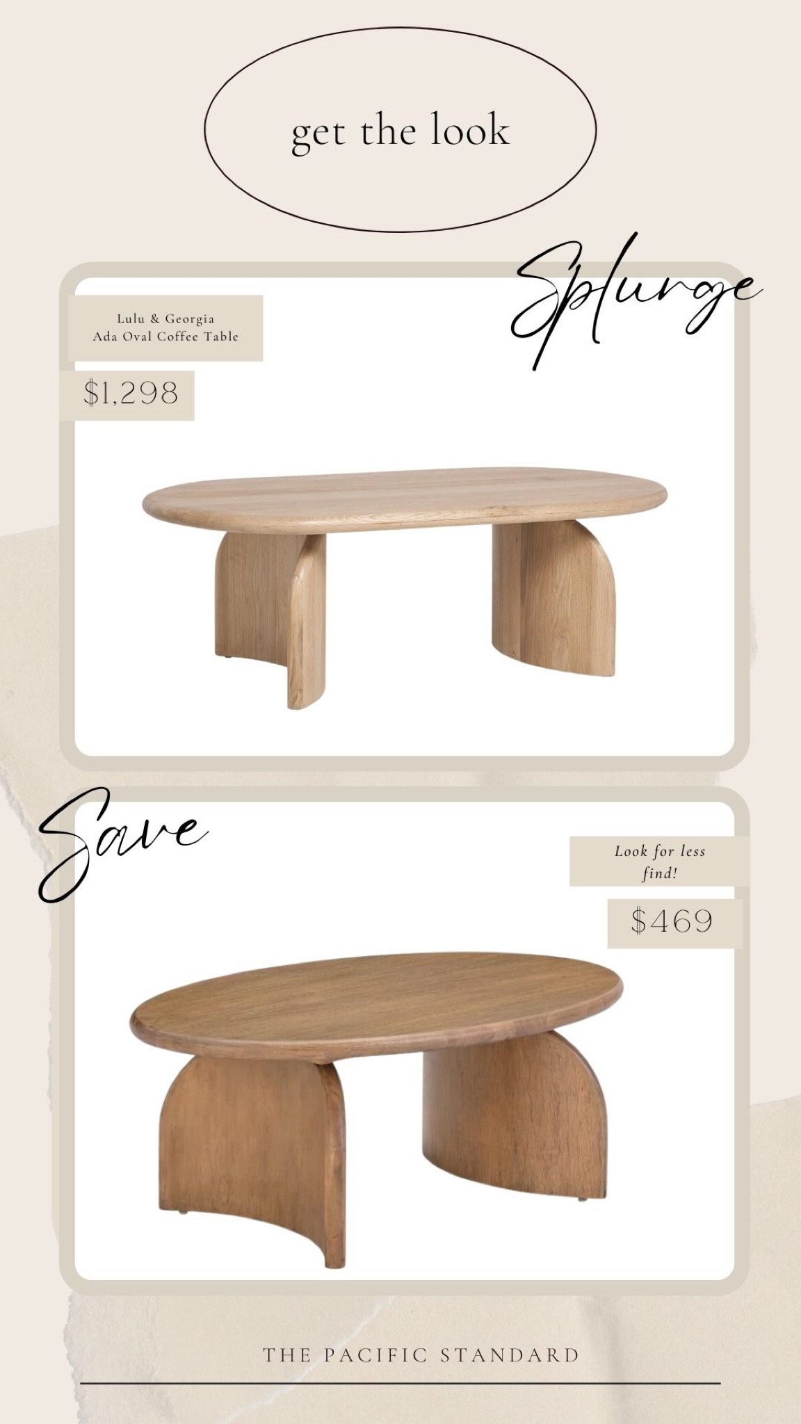 Lulu and georgia store oval coffee table