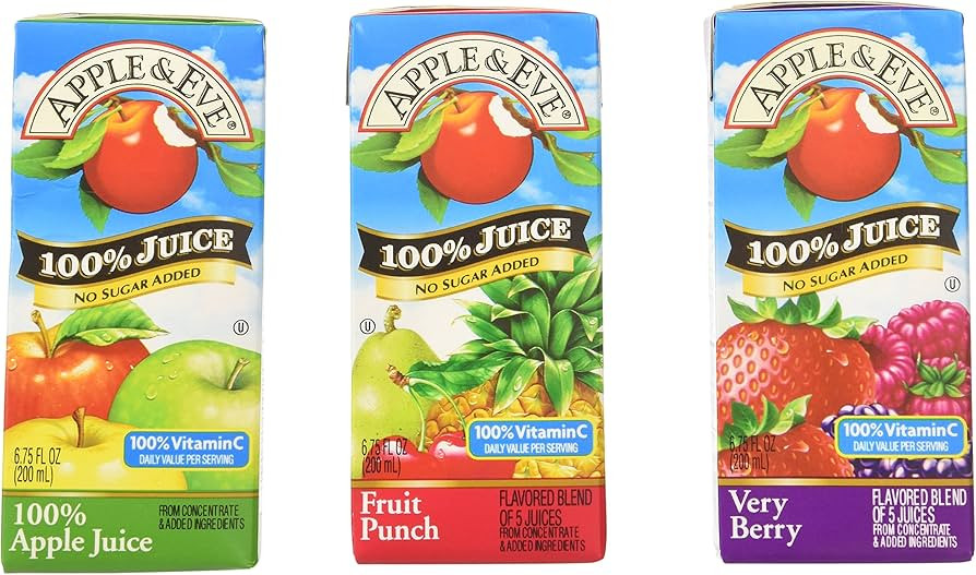 Apple & Eve 100% Juice Variety Pack, (36) Count, 6.75 Oz Boxes | Amazon (US)