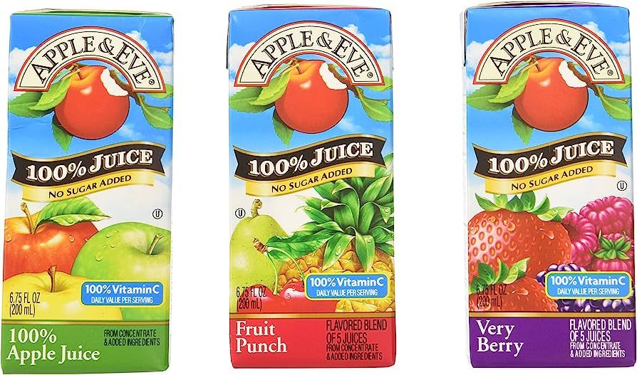 Apple & Eve 100% Juice Variety Pack, (36) Count, 6.75 Oz Boxes | Amazon (US)