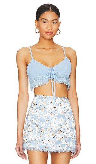 Akosia Crop Top in Blue | Revolve Clothing (Global)