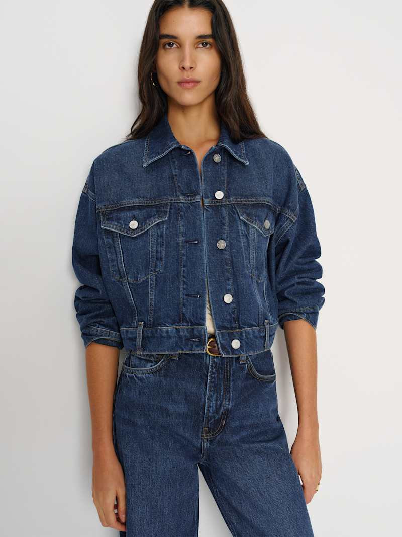 Jori Cropped Denim Jacket | Reformation (Global)