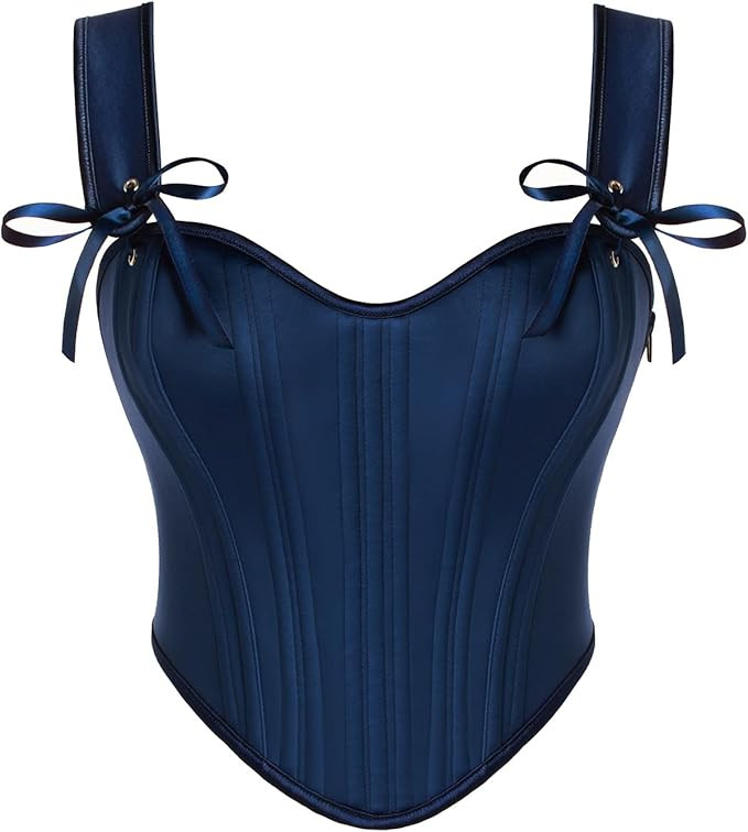 Corset Tops for Women Vintage Renaissance Sweetheart Fishboned Bustier Tops | Amazon (US)