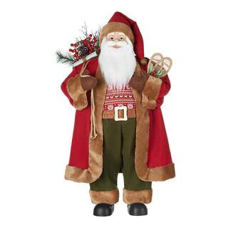 Home Accents Holiday 3 ft. Santa with Presents and Snowshoes 23CD00525 - The Home Depot | The Home Depot