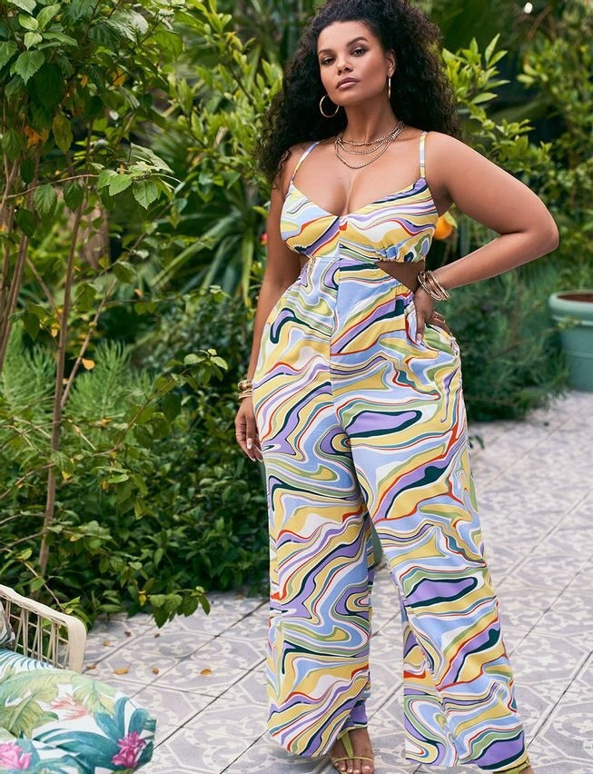 Cutout Detail Jumpsuit | Women's Plus Size Dresses | ELOQUII | Eloquii