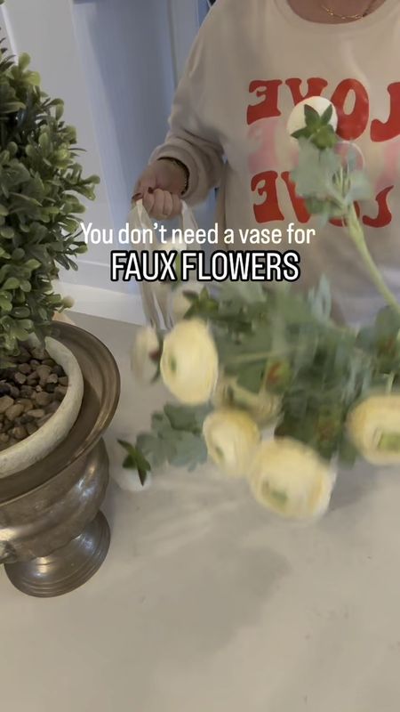 Add faux flowers to your home without a vase. Simple tie them up with ribbon and lay them on a table top! #homedecor #diy #springdecor 

#LTKSeasonal #LTKfindsunder50 #LTKhome