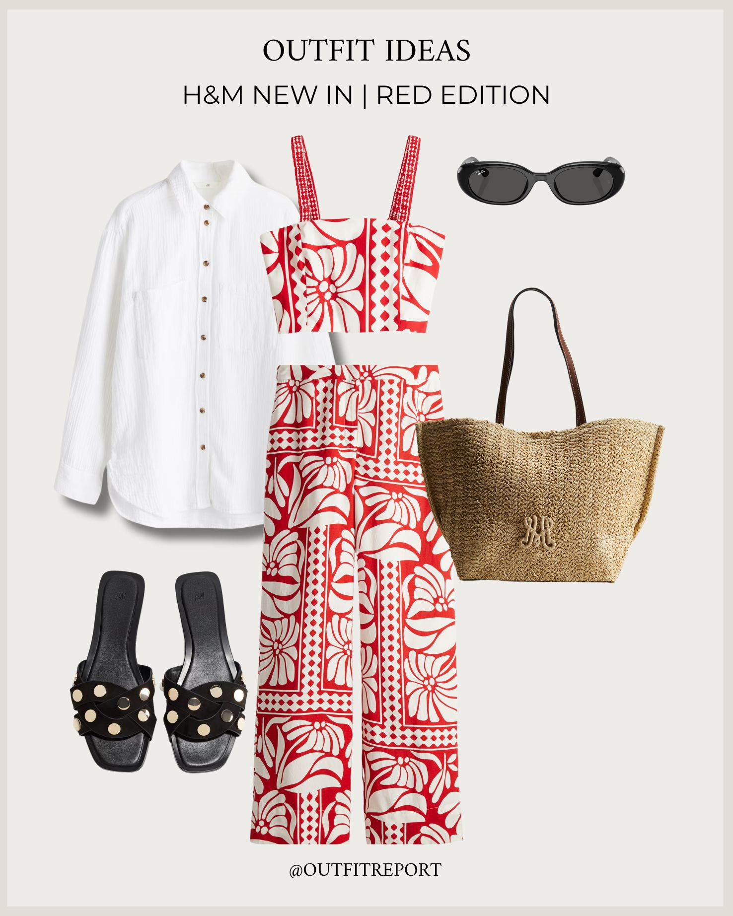 Red matching set by H&M new in for spring summer  

 #LTKspring #LTKsummer #LTKeurope