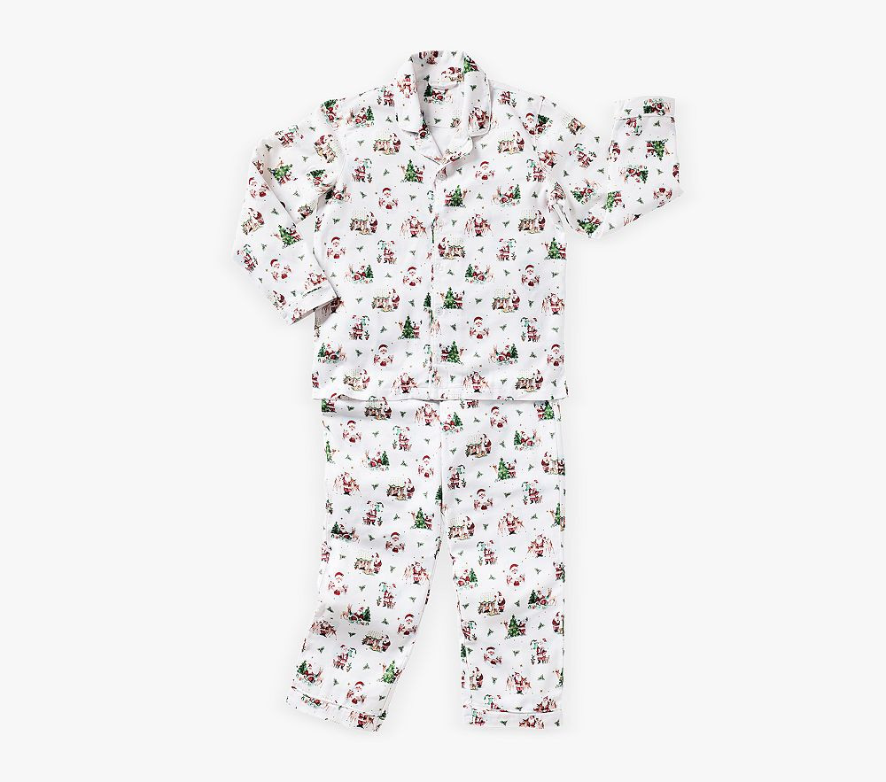 Holly Jolly Santa Adult Flannel Pajama Set | Pottery Barn Kids