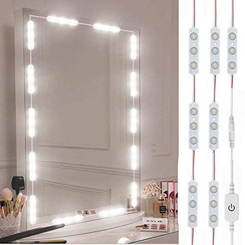 Led Vanity Mirror Lights, Hollywood Style Vanity Make Up Light, 10ft Ultra Bright White LED, Dimmable Touch Control Lights Strip, for Makeup Vanity Table & Bathroom Mirror, Mirror Not Included | Amazon (US)