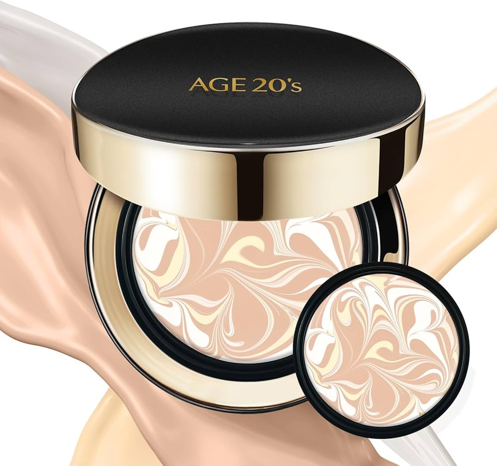 AGE20'S Signature Essence Pact SPF 50+ | Pack of 2 | 13 Ivory | Cream Foundation, Dewy Finish, Na... | Amazon (US)