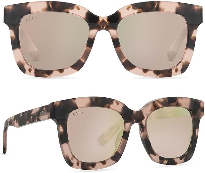 DIFF Eyewear - Carson - Designer Square Oversized Sunglasses for Women | Amazon (US)