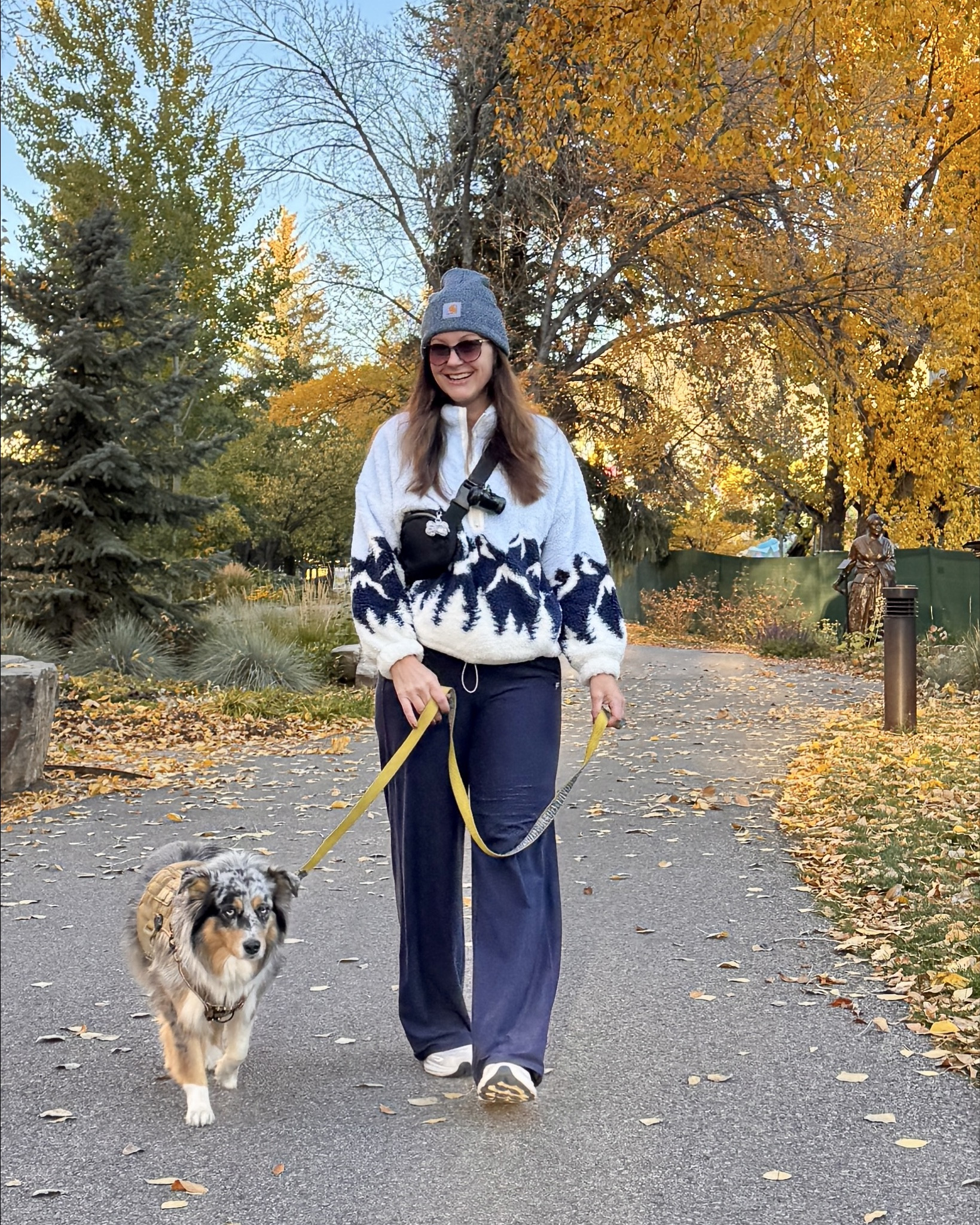 Colorado morning walk

Wearing size large in zipper pullover (for oversized look), large in performance top, large in pants, sneakers TTS

Pullover has a a mountain/pine tree design that continues from front to back and along sleeves. kangaroo front pocket, cinch drawstring with toggle to tighten around waist  

Pants are older - linked a few similar options 

#rachealbrush Fall walks, Walmart fashion, mountainscape pullover, plush half zip pullover, 

#LTKActive #LTKSeasonal #LTKOver40