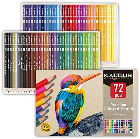 KALOUR 72 Count Colored Pencils for Adult Coloring Books, Soft Core,Ideal for Drawing Blending Sh... | Amazon (US)
