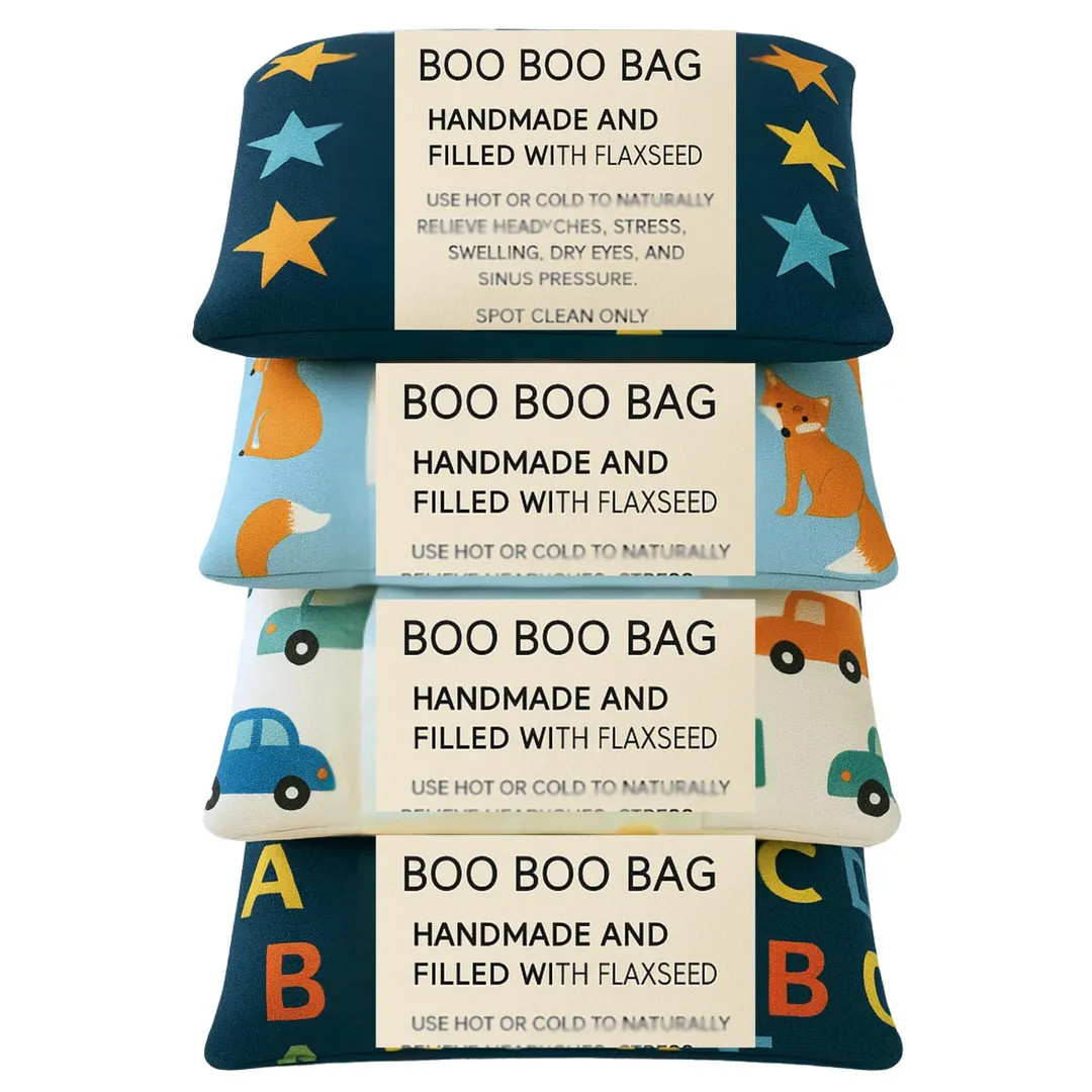 Set of 2 Flaxseed Boo Boo Bags for Kids, Kid Sized Ice Pack, Soothing Heat Packs, Child Safe Ice ... | Etsy (US)