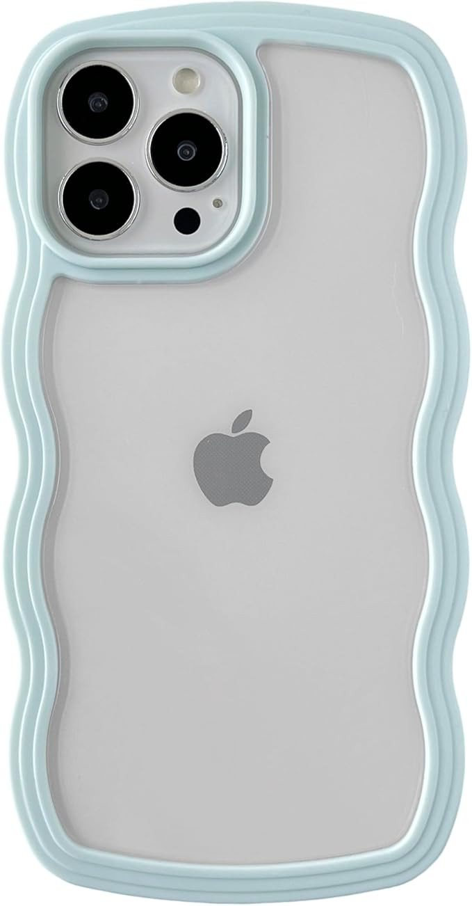 Caseative for iPhone 13 Pro Max Case,Cute Curly Wave Frame Shape Shockproof Soft Phone Case (Gree... | Amazon (US)