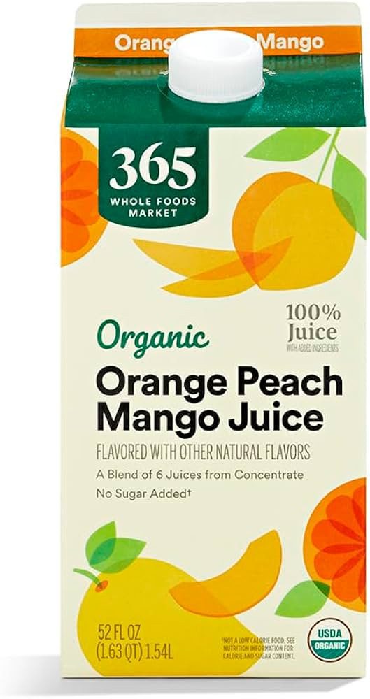 365 By Whole Foods Market, Organic Orange Peach Mango Juice, 52 Fl Oz | Amazon (US)